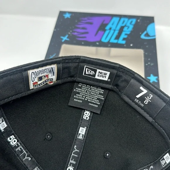 Capsule Hats Seattle Mariners Black/Brown/Lavender Fitted Hat Size 7 3/8 - Picture 8 of 9